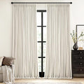 MIULEE Natural Extra Wide Pinch Pleated Blackout Curtains 60x102 Inches | by MIULEE