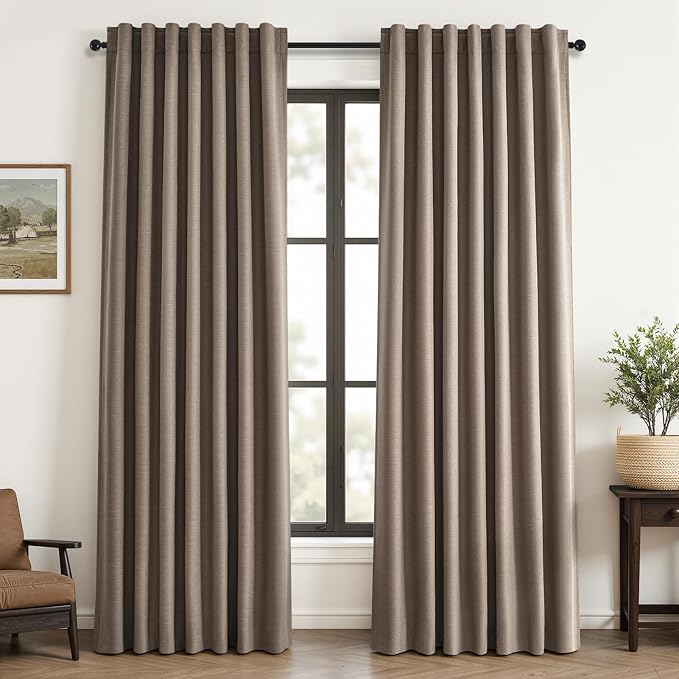 Topfinel 78 Inch Black Out Living Room Boho Curtains 2 Panels Set Room - Image 4