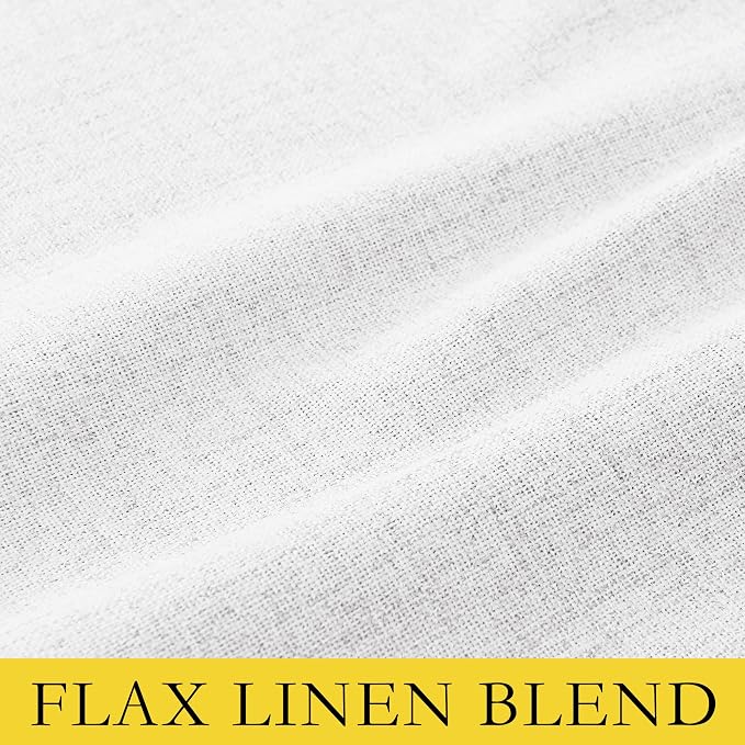 NICETOWN Linen 100% Blackout Cafe Curtains, Thermal Insulated & Noise Reducing - Image 6