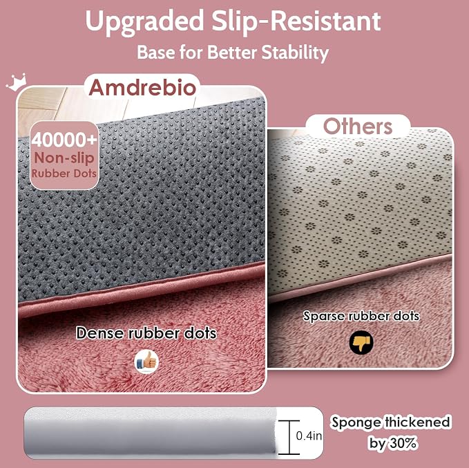 Amdrebio Blush Pink Large Round Rug 8Ft - Image 7
