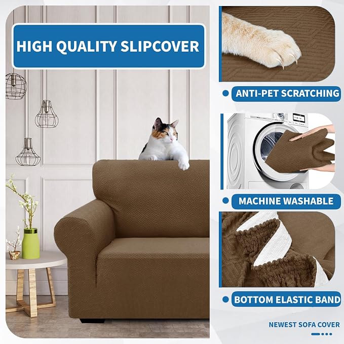 XINEAGE New Stretch Armchair Covers 1 Piece Chair Slipcovers Chair Protector - Image 6