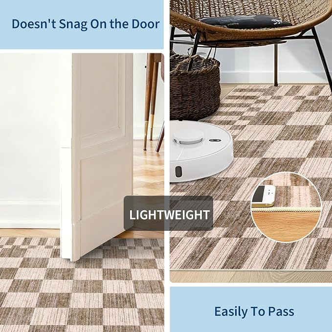 GarveeHome 2x8 Checkered Kitchen Runner Rug - Image 7