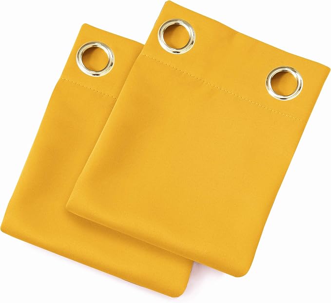 Yellow Blackout Curtains/52 x 108 Inch/Set of 2 Panels Thermal Insulated Room - Image 9