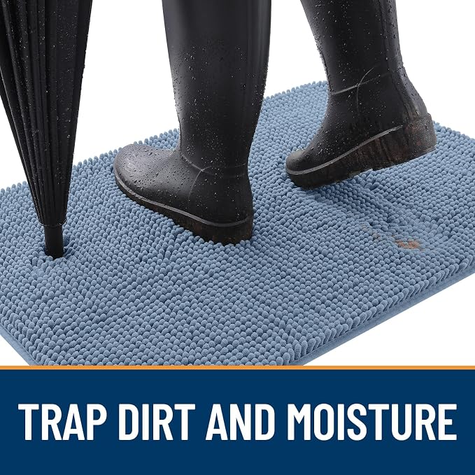 OLANLY Dog Door Mat for Muddy Paws 44x24, Super Absorbent Chenille Mud Mat | - Image 2