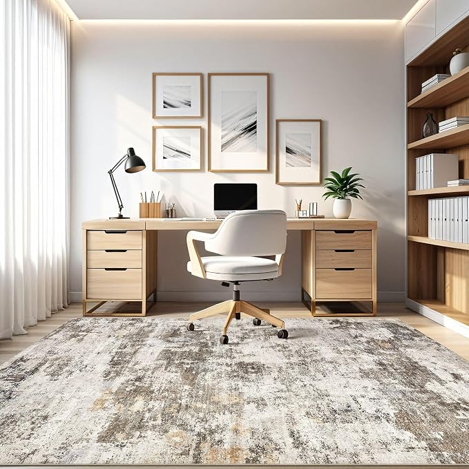 LOONGRUG 10x14 Area Rugs Washable Large Neutral Modern Living Room Rug | - Image 8