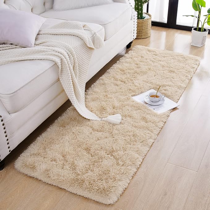 Chicrug Soft Runner Rug for Bedroom Living Room Plush Fluffy Rug 2x6 | Shag - Image 5