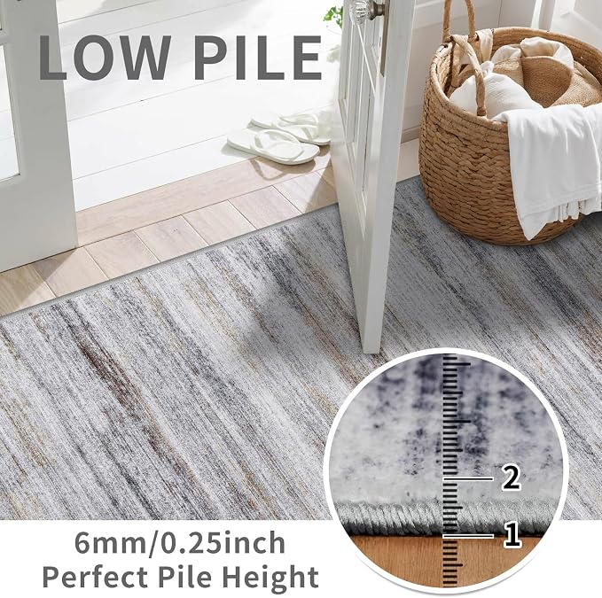 3x7 Washable Runner Rug for Family: Easy-to-Clean Runners for Hallway Entryway - Image 3