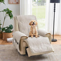 Beige Recliner Chair Covers, Quilted Décor Water-Repellent Medium Lazy Boy by Pamhaven