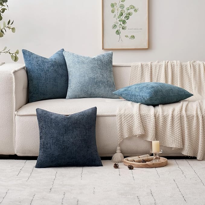 MIULEE Decorative Lumbar Throw Pillow Covers 12x20 Inch Coastal Blue 2 Pack | - Image 2