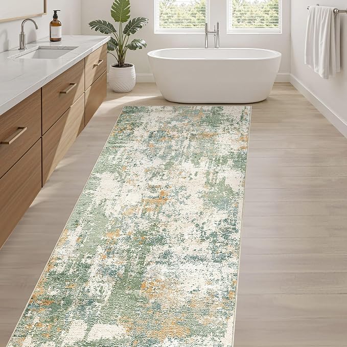 LOONGRUG Runner Rug 2x10 Washable Non-Slip Kitchen Neutral Modern Rug | - Image 5