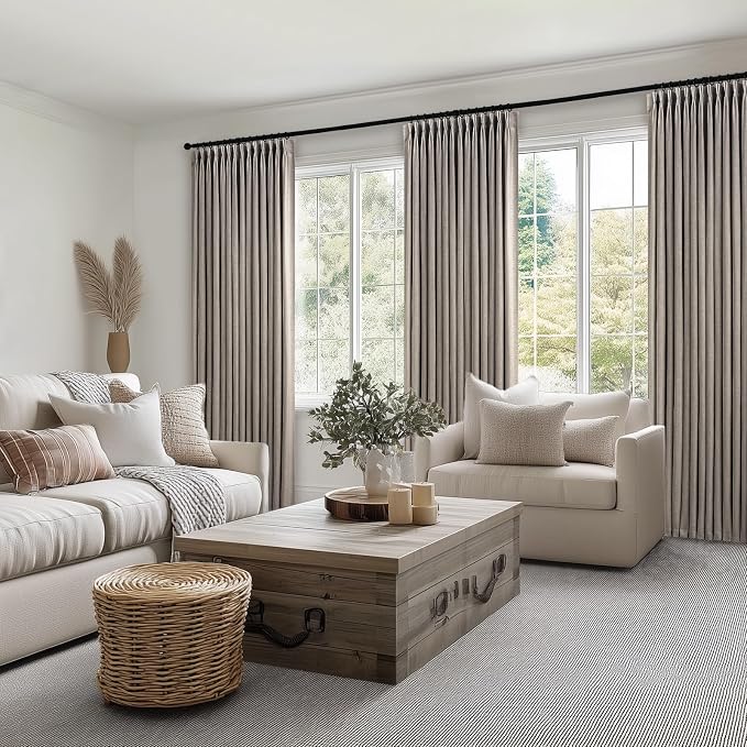 Topfinel Burlywood Pinch Pleated Curtains 84 Inches Long - Image 8