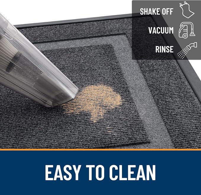 OLANLY Front Door Mat Outside 29.5x17, All-Season Heavy-Duty Rubber Doormat | - Image 7