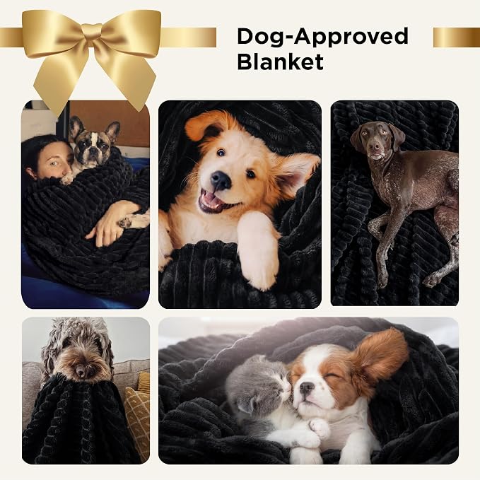Bedsure Soft Twin XL Blanket for Bed Dorm Black 66"x90" | Birthday Gifts for - Image 3