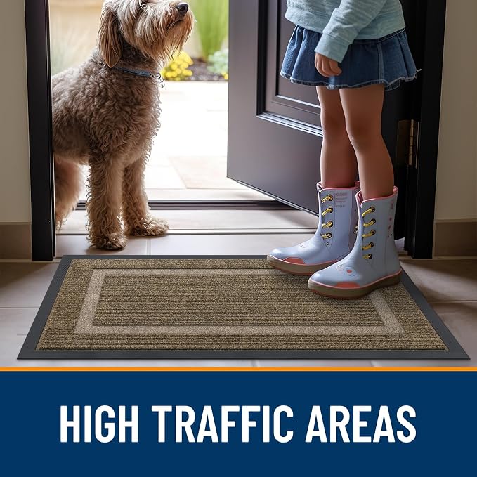 OLANLY Front Door Mat Outside 71x47, All-Season Heavy-Duty Rubber Doormat | - Image 7