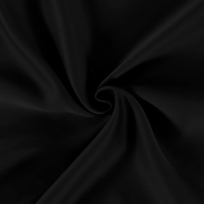 Black Blackout Curtains/38 x 54 Inch/Set of Two Panels Grommet Living Room - Image 7