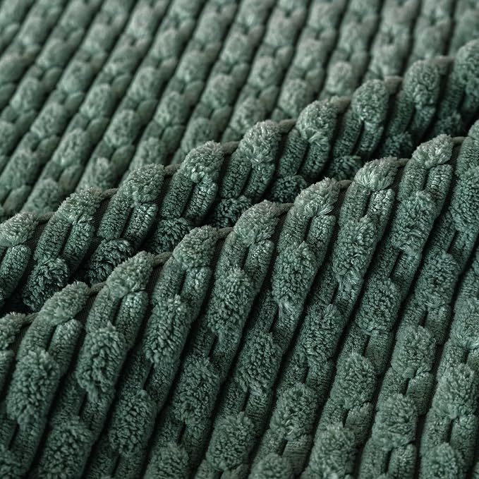 Set of 4 Teal Green Decorative Throw Pillow Covers 18x18 Inch Corduroy Pillow - Image 5