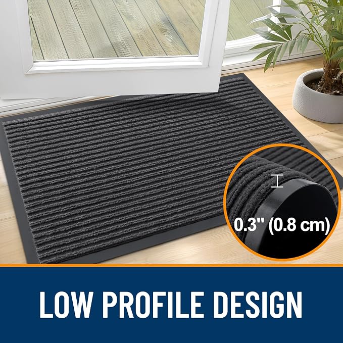 OLANLY Front Door Mat 33x21, Waterproof Heavy-Duty Indoor Outdoor Doormat | - Image 4