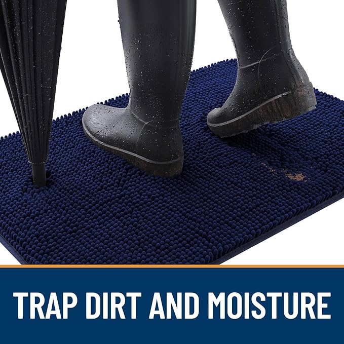 OLANLY Dog Door Mat for Muddy Paws 54x24, Super Absorbent Chenille Mud Mat | - Image 2