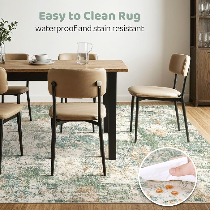 LOONGRUG 7x10 Area Rug Washable Large Neutral Modern Living Room Rugs | - Image 6