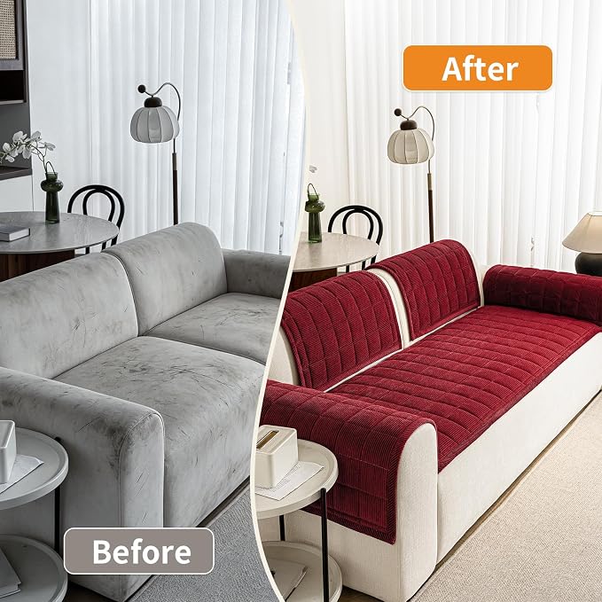 Couch Covers for Dogs Washable, 27.6"x70.9" Non Slip Couch Covers for Loveseat - Image 5