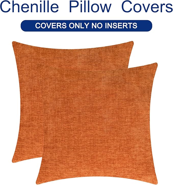 CaliTime Fall Decorative Throw Pillow Covers 18 X 18 Inches Burnt Orange | Pack - Image 6