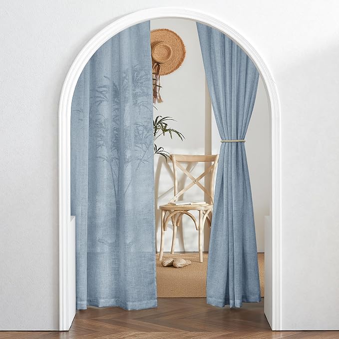 RYB HOME Linen Semi Sheer Curtains - Image 6