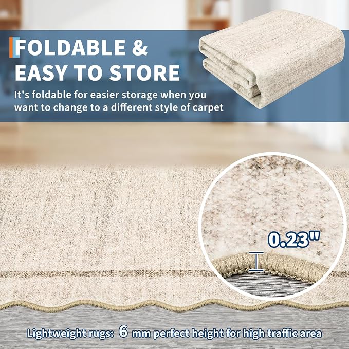 GarveeHome Scalloped 3x5 Washable Rug - Image 7