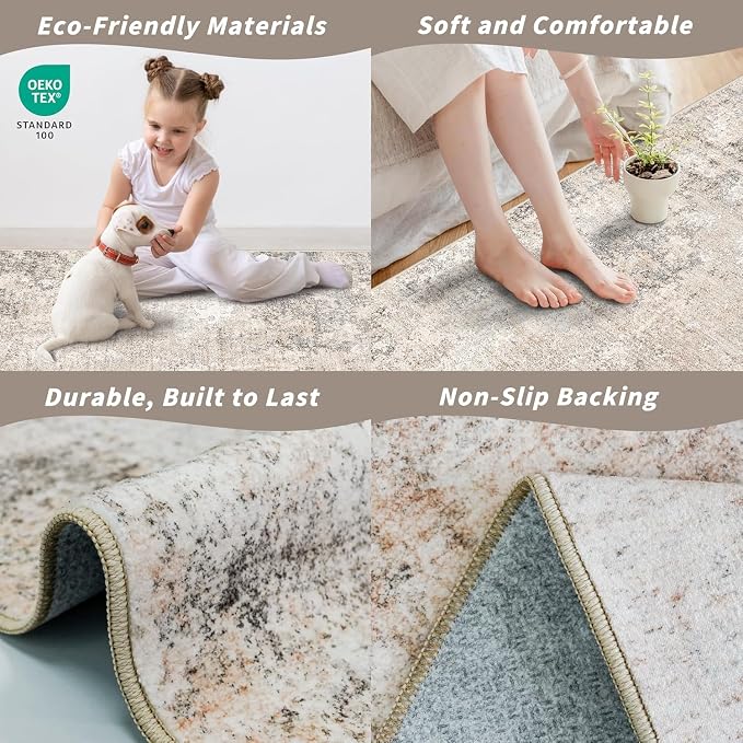 4x10 ft Extra Wide Hallway Rug – Non-Slip Washable Large Carpet Runner - Image 5