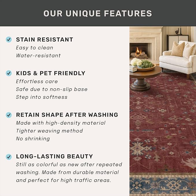 Washable 3x5 Entry Way Rugs Indoor - Image 7