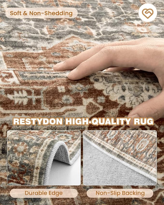 Hallway Runner Rug 2x12 Extra Long Washable Runner, Non Slip Runner - Image 7