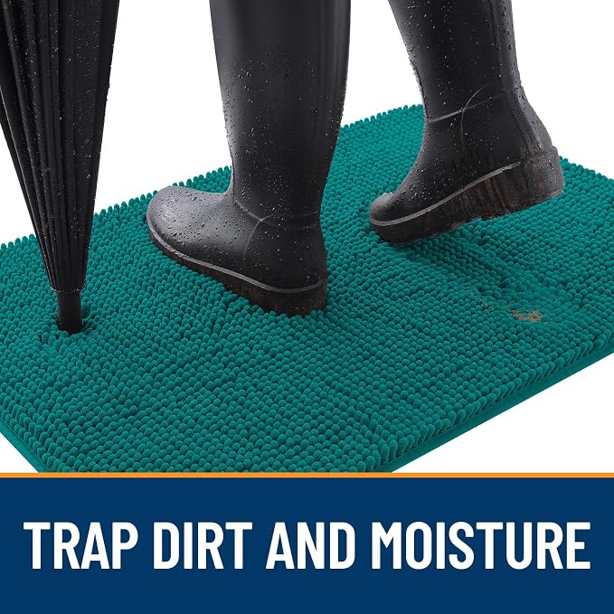 OLANLY Dog Door Mat for Muddy Paws 54x32, Super Absorbent Chenille Mud Mat | - Image 2