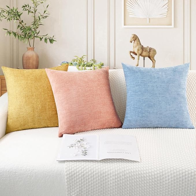 CaliTime Decorative Couch Throw Pillow Covers 20 X 20 Inches Dusty Pink | Pack - Image 5