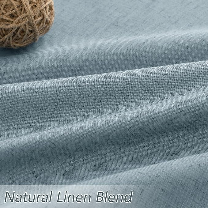 Blue 100% Blackout Curtains 105 Inch Length 2 Panels Set - Image 3