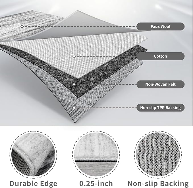 2x8 Washable Runner Rug for Family: Easy-to-Clean Runners for Hallway Entryway - Image 7