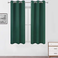 Dark Green Bedroom Blackout Curtains/38 x 63 Inch Long/Set of 2 Curtain by Lemomo