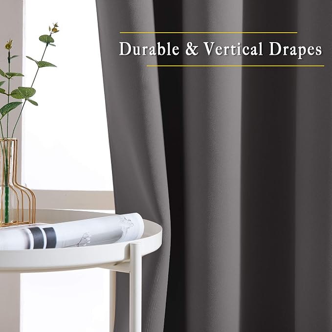 NICETOWN Blackout Curtains for Bedroom 63 inch Length 2 Panels - Image 3