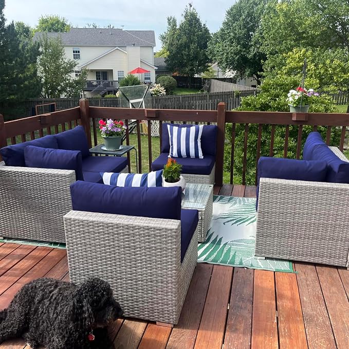 Sqodok Patio Cushion Cover 22x22 inch, Outdoor Seat Cushion Slip Cover - Image 7