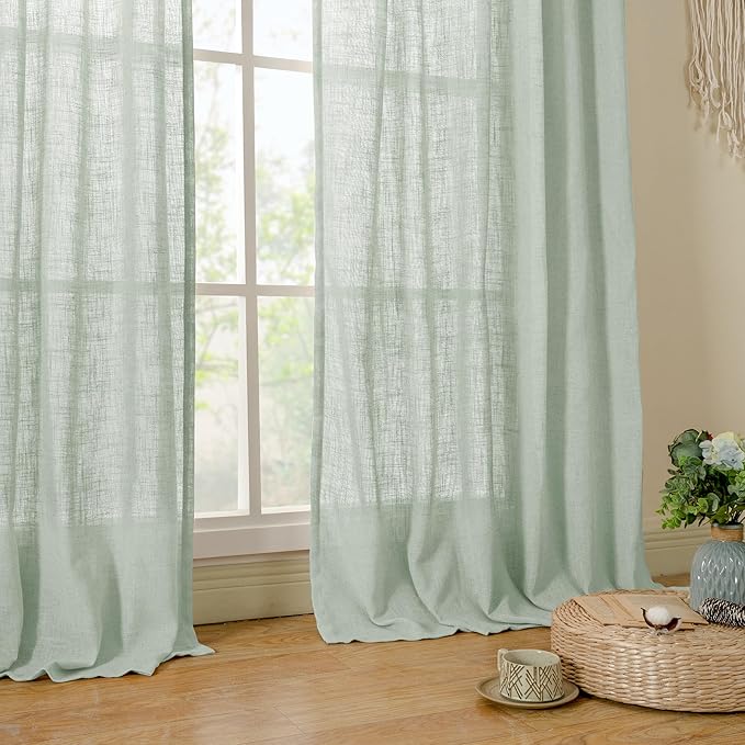 Living Room Linen Curtains 95 Inch - Image 9