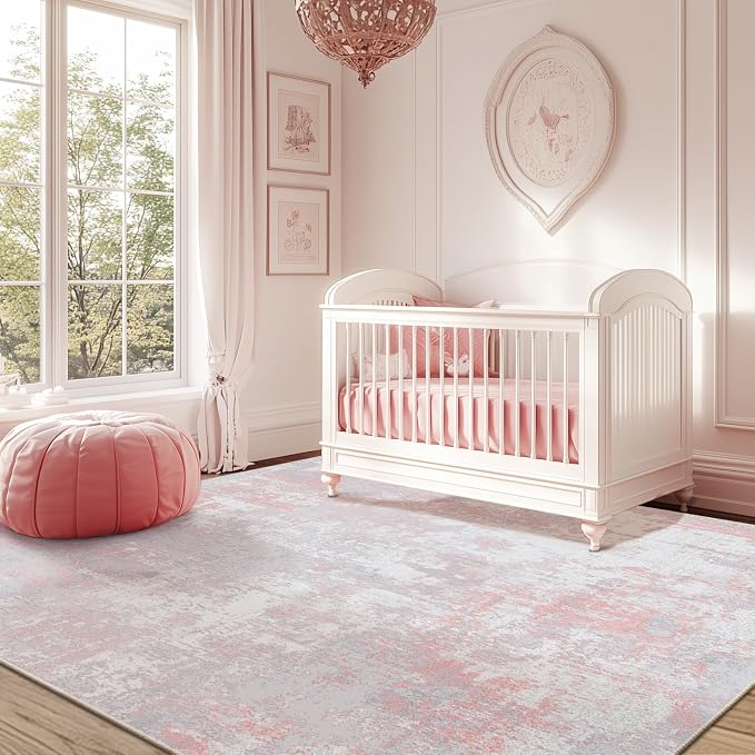 RELEANY Washable 6'x9' Abstract Area Rug by RELEANY