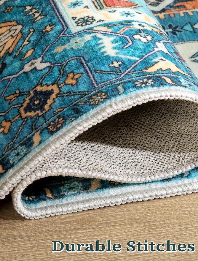 SERISSA 2'6"x14' Washable Non Slip Boho Runner Rug - Image 8