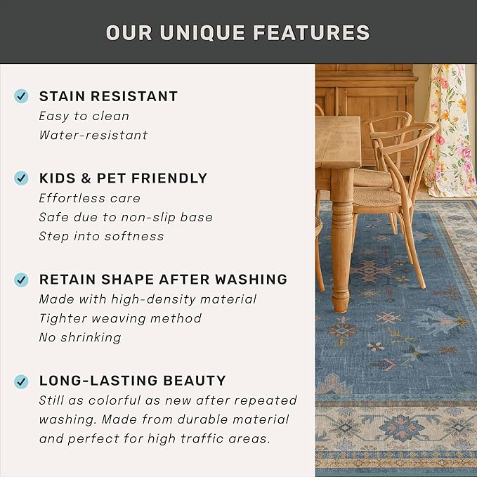Washable 3x6 Throw Rug for Large Kitchen - Image 7