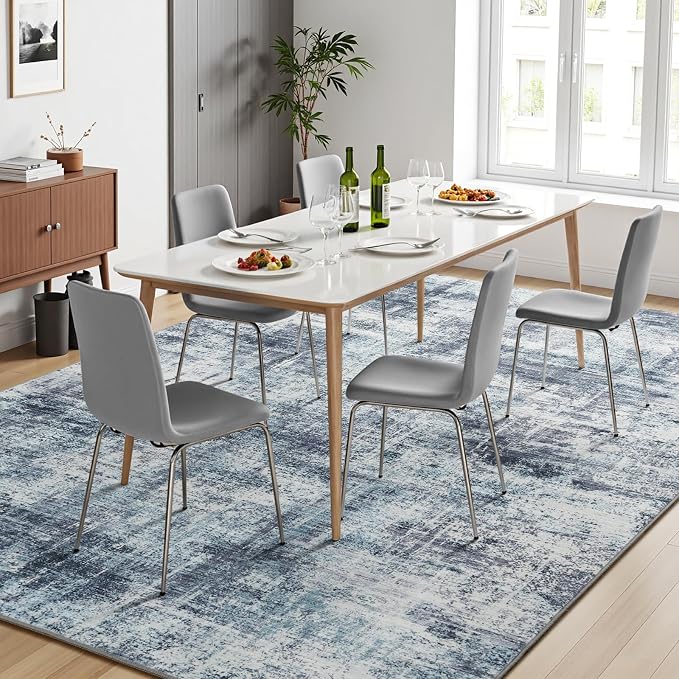 6x9 Area Rug for Living Room, Abstract Washable Non-Slip Carpet, Dining Room - Image 3