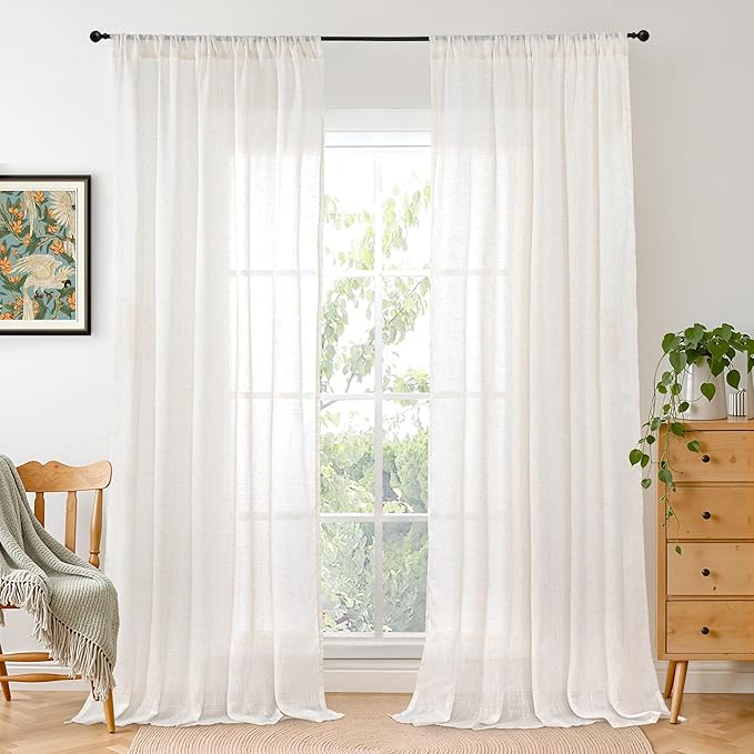 BGment Long Linen Curtains 52X102 Inch Length by BGment