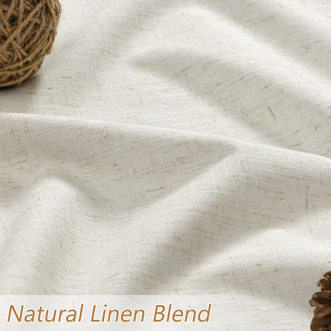 Extra Long 100% Blackout Linen Curtains - Image 6