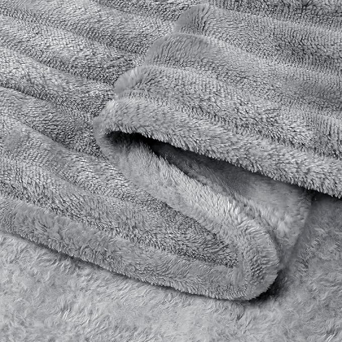 BEDELITE 3D Ribbed Jacquard Grey King Size Blankets - Image 4