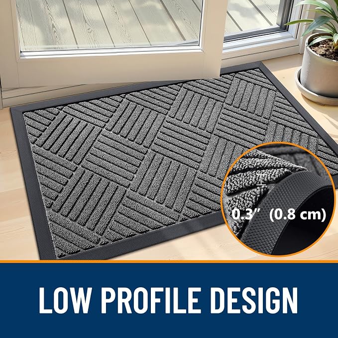 OLANLY Front Door Mat Outside Entrance 59x23, Waterproof Heavy-Duty Doormat | - Image 5