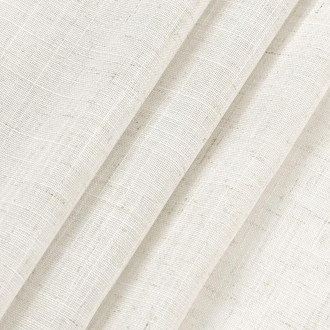 Cream Linen Curtains 108 inches Long - Image 8