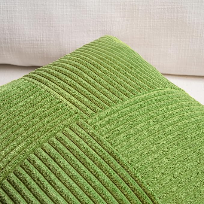 Fancy Homi Set of 2 Lime Green Euro Decorative Throw Pillow Covers 28x28 Inch - Image 3