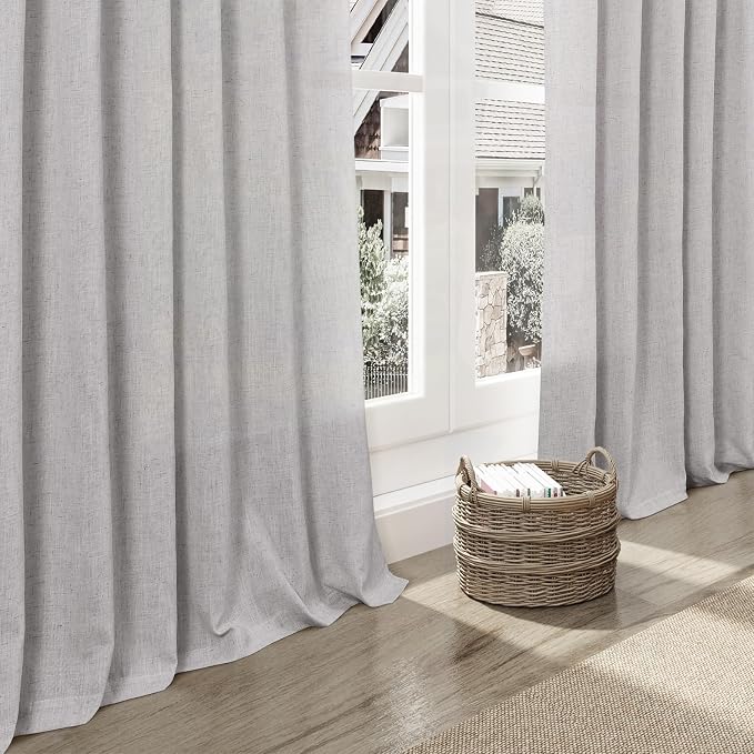 Grey Linen Curtains 80 Inches Length - Image 6