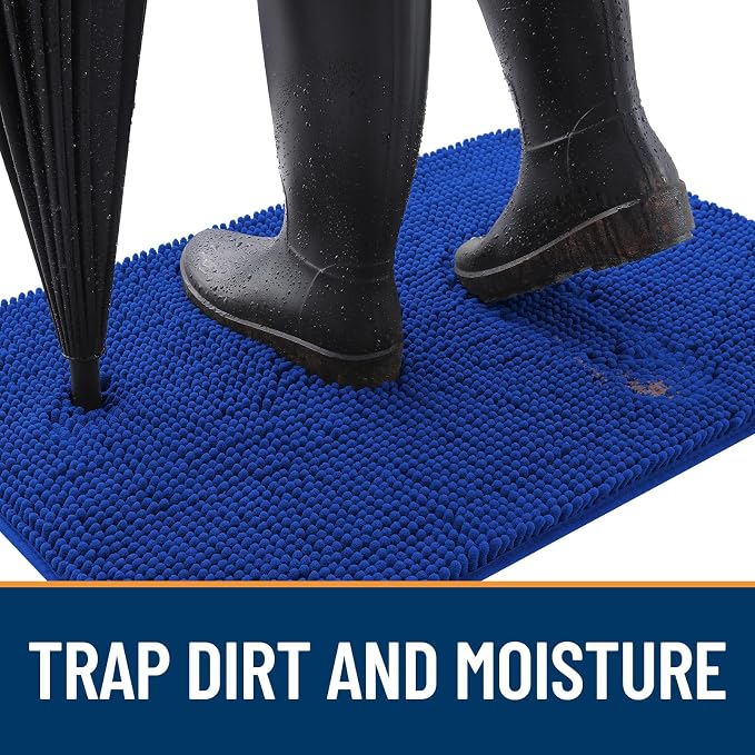 OLANLY Dog Door Mat for Muddy Paws 24x16, Super Absorbent Chenille Mud Mat | - Image 2